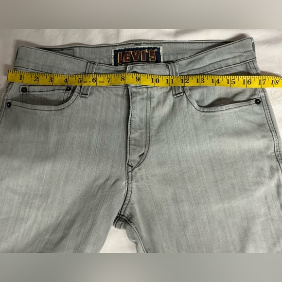 LEVI’S MEN’S THE ORIGINAL JEANS SKINNY 511 Gray Slim Jeans Textured Denim - Picture 8 of 13